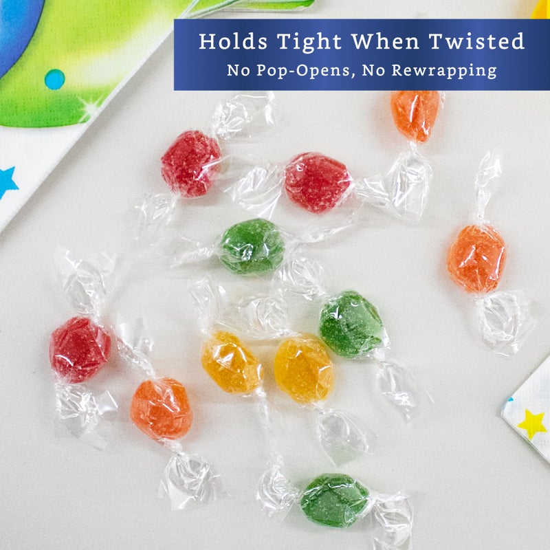 FIESTA WRAPS Clear Candy Wrappers for Caramels (600 Pcs 2.5 x 3.5 inches) - Natural Clear Cellophane Wrapper - Candy Wrapping Paper for Caramel, Chocolate, Nougat, and Lollipops - Image 4